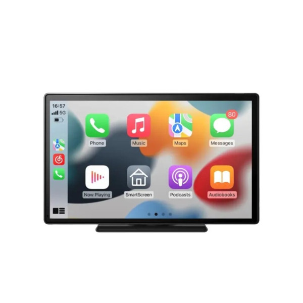 Мультимедійний комбайн Easy-Mount: 9" QLED, CarPlay, Android Auto, AHD 720, Bluetooth, SD, FM