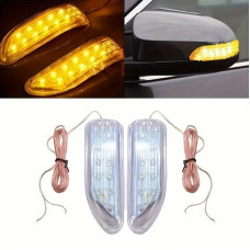 Яскраві світлодіодні поворотні вогні 13LED 12V для бічних дзеркал – стиль, безпека, просте встановлення.