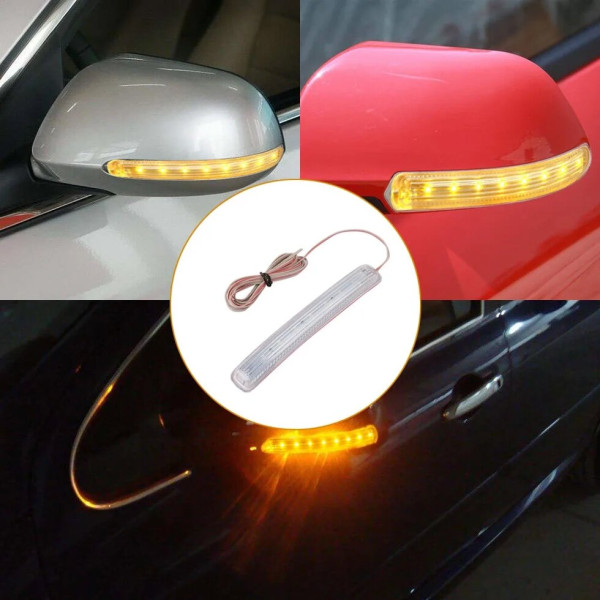 Яскраві LED покажчики повороту 9LED для дзеркал авто, водонепроникні, 12V, проста установка