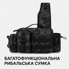 Рибальська поясна сумка DY1 з тримачем вудки та двома рівнями зберігання, водостійка, 34227 см