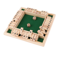 Класична дерев'яна гра Shut the Box для сім'ї та вечірок