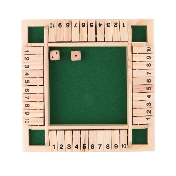 Класична дерев'яна гра Shut the Box для сім'ї та вечірок