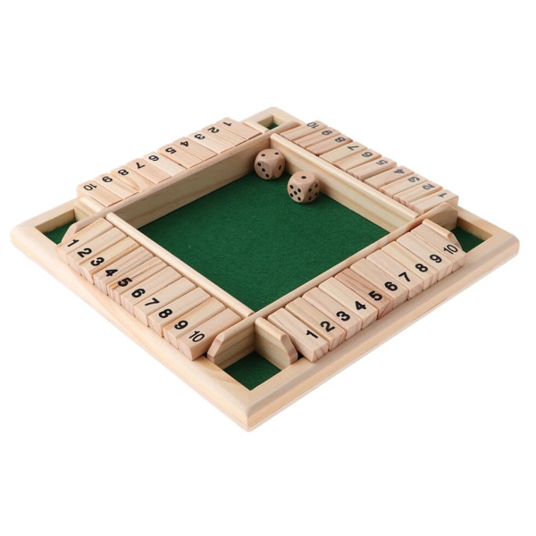 Класична дерев'яна гра Shut the Box для сім'ї та вечірок