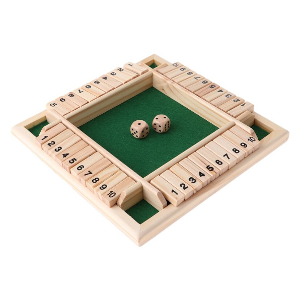 Класична дерев'яна гра Shut the Box для сім'ї та вечірок