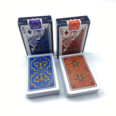 Покерні карти Texas Hold'em 2 колоди ПВХ, водонепроникні (червоні та сині)