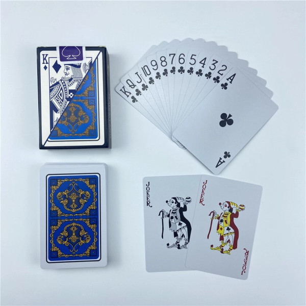 Покерні карти Texas Hold'em 2 колоди ПВХ, водонепроникні (червоні та сині)