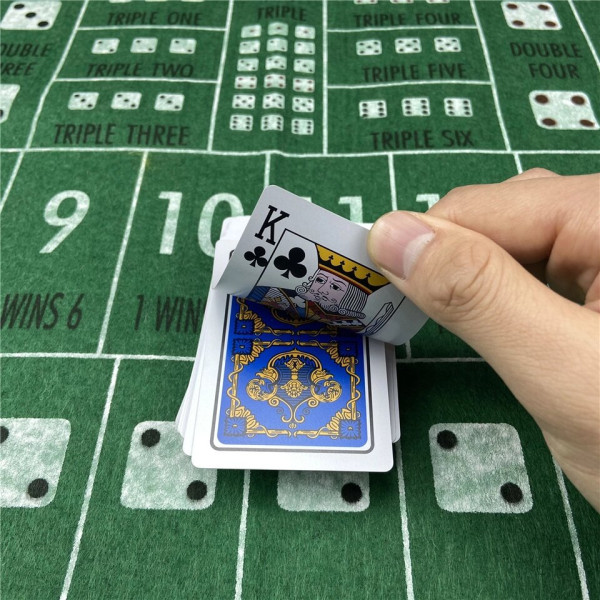 Покерні карти Texas Hold'em 2 колоди ПВХ, водонепроникні (червоні та сині)