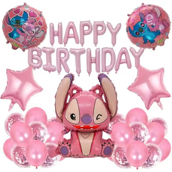 Прикраси на день народження «Happy Birthday» у стилі Ліло та Стіч, 40 елементів