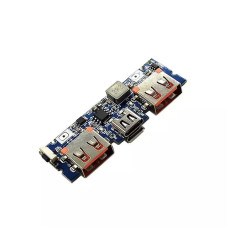 Плата-модуль повербанка 2,4 А 12 watt type-c 2 usb виходу