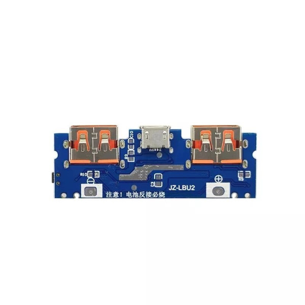 Плата-модуль повербанка 2,4 А 12 watt type-c 2 usb виходу