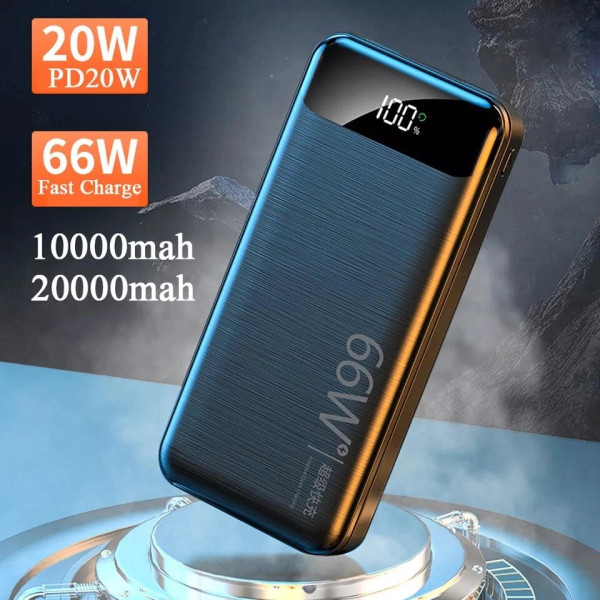 Power bank повір банк 10000 mah з швидко зарядкою з 4 мя вбудованими кабелями для зарядки