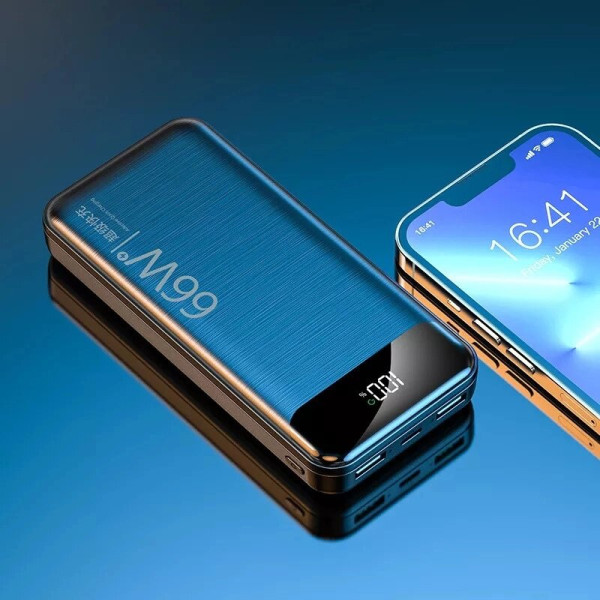 Power bank повір банк 10000 mah з швидко зарядкою з 4 мя вбудованими кабелями для зарядки