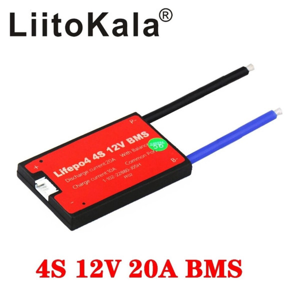 Bms плата для зарядки акумулятора LiFePO4 Модель: 4S 3,2 В Номінальний струм розрядки 20a