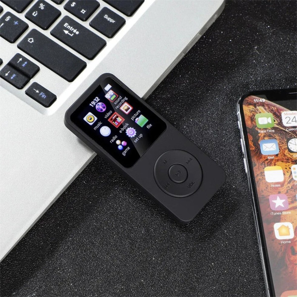 Портативний MP3-плеєр з Bluetooth 5.0, що розширюється пам'яттю до 256 ГБ, FM-радіо та диктофоном