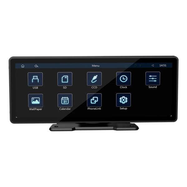 10,26" Автомобільний мультимедійний плеєр з CarPlay, Android Auto, Bluetooth, USB, AUX, Wi-Fi