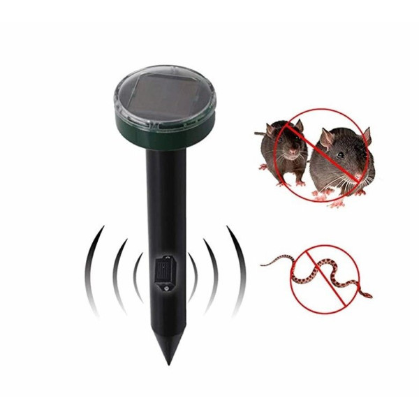 Відлякувач ультразвуковий гризунів на сонячній батареї Solar Sonic Pulse Repeller D-4561