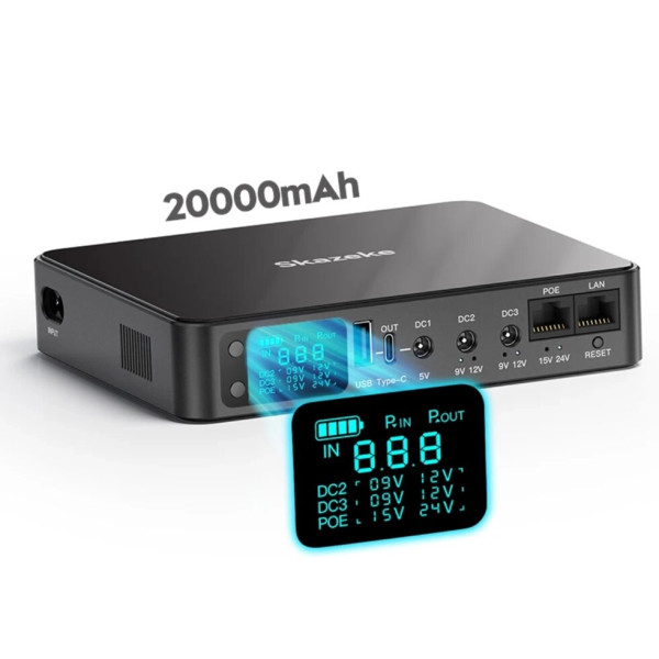 Інтелектуальний UPS 12В/2А, 10000 мА·год для мережного обладнання