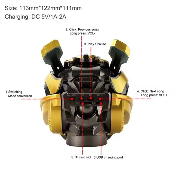 Міні Bluetooth-колонка Bumblebee з TF-карткою