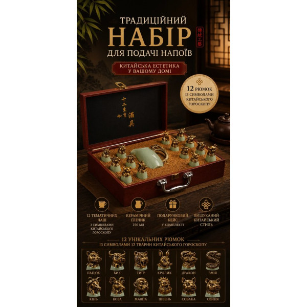 Премиальный набор для сервировки напитков в китайском стиле