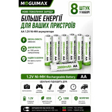 Перезаряджувані акумулятори MOGUIMAX AA Ni-MH 2800 мА·год